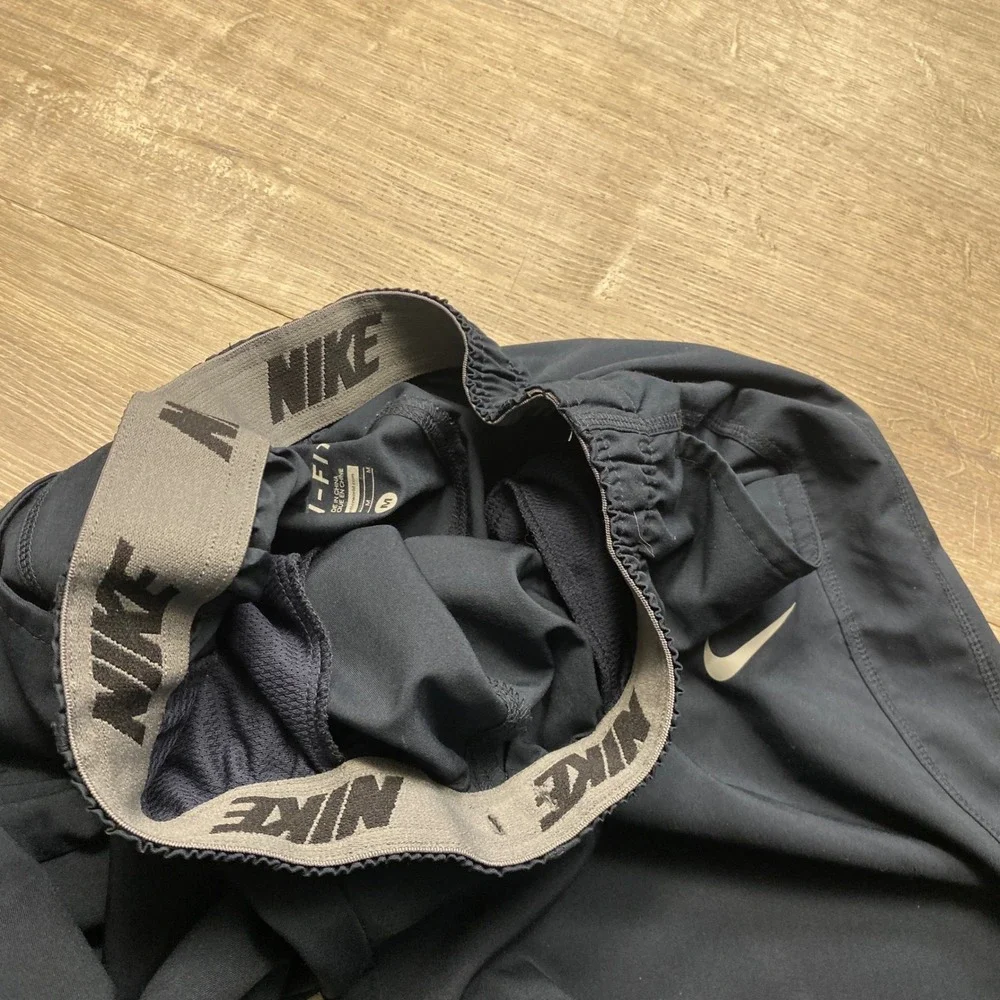 Nike Track Pants Mens Medium Black Dri-FIT Bungee Hem Athletic Training 377786